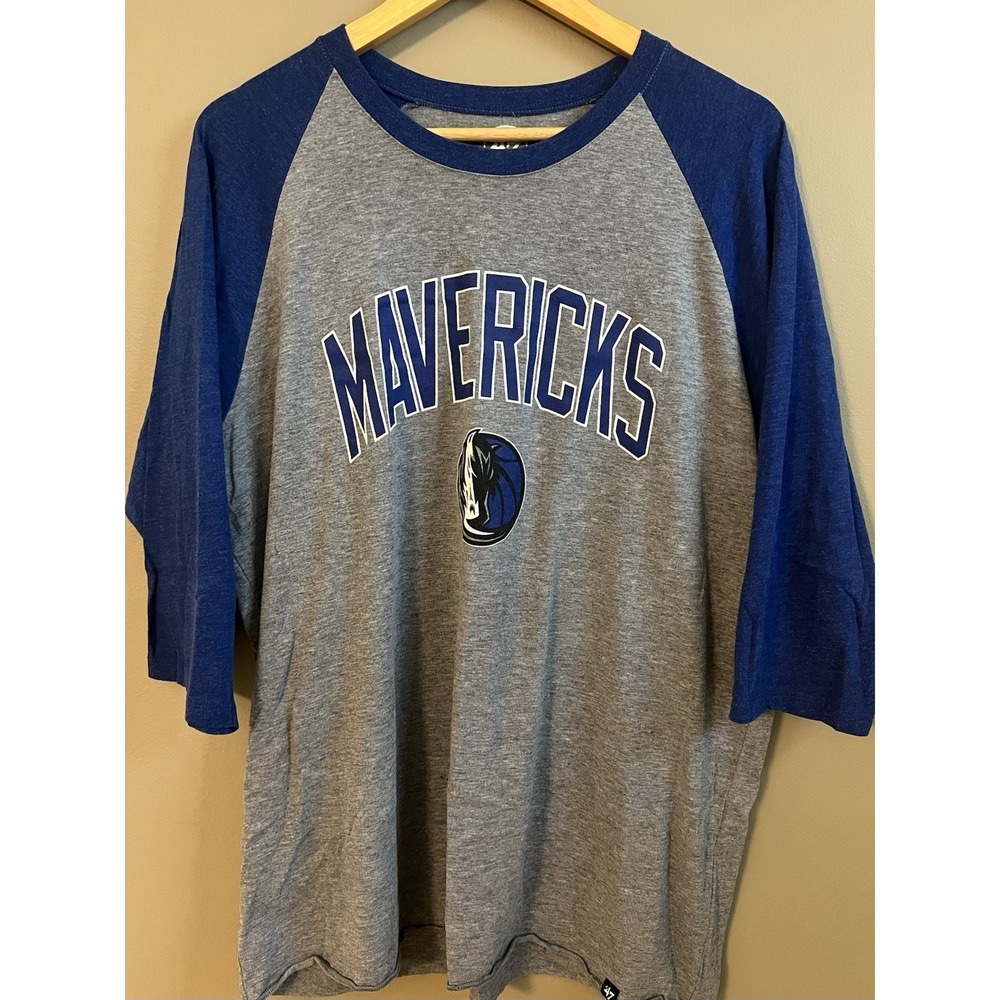 NBA Dallas Mavericks 3/4 Sleeve T-Shirt Apparel from '47 - Picture 4 of 10
